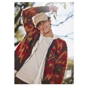 BDG Urban Outfitters NWT Unisex Cardigan Aztec Fuzzy Oversized Mens Medium